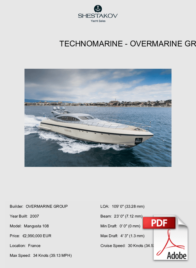 TECHNOMARINE - Mangusta 108 - 2007