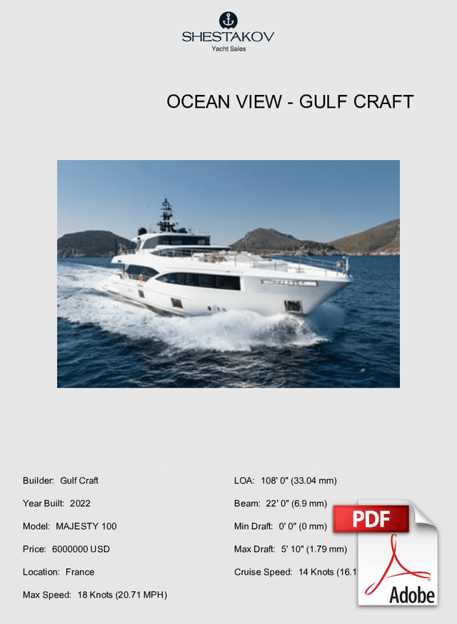 OCEAN VIEW - MAJESTY 100 - 2022