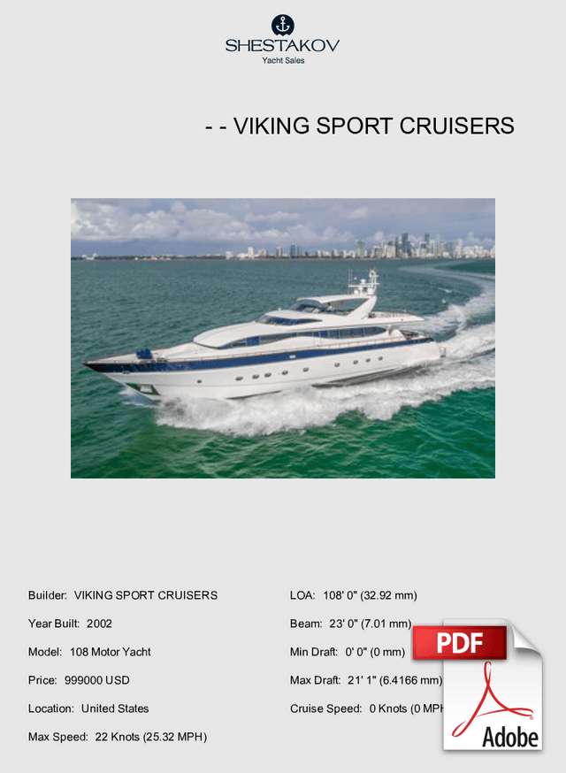 - - 108 Motor Yacht - 2002