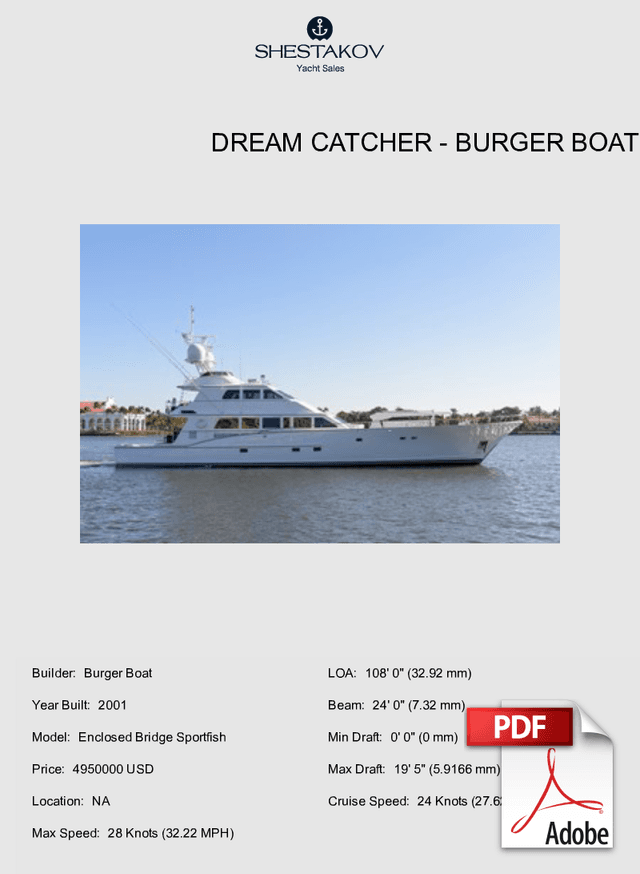 DREAM CATCHER - Enclosed Bridge Sportfish - 2001