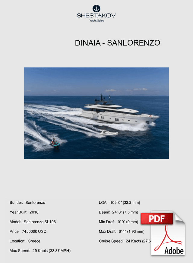 DINAIA - Sanlorenzo SL106 - 2018