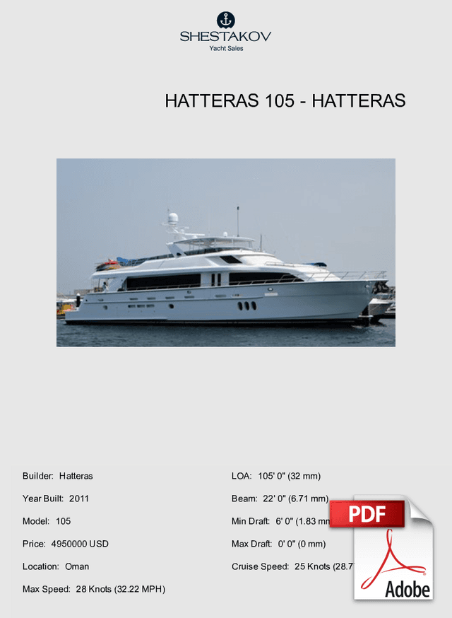 Hatteras 105 - 105 - 2011