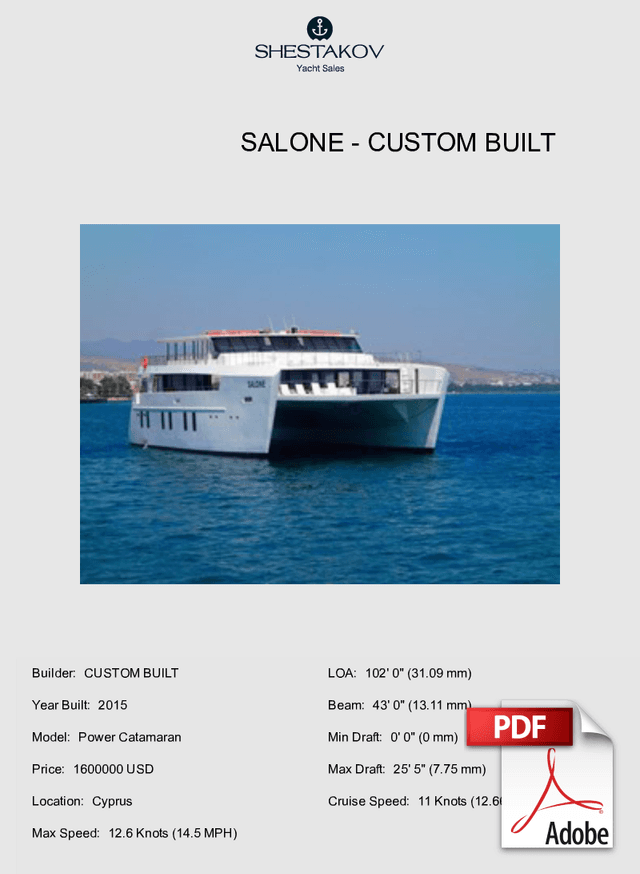 Salone - Power Catamaran - 2015