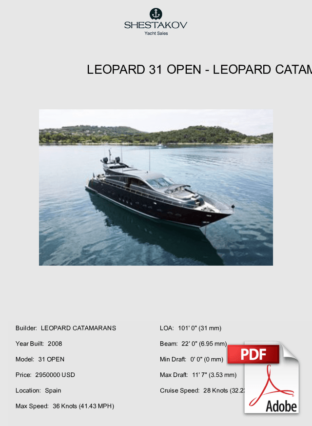 LEOPARD 31 OPEN - 31 OPEN - 2008