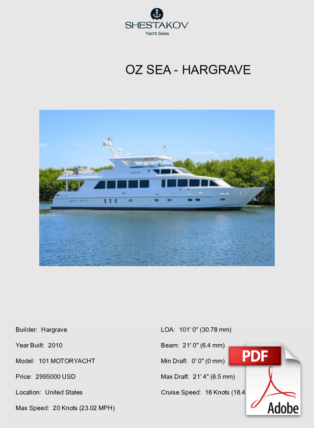 OZ SEA - 101 MOTORYACHT - 2010