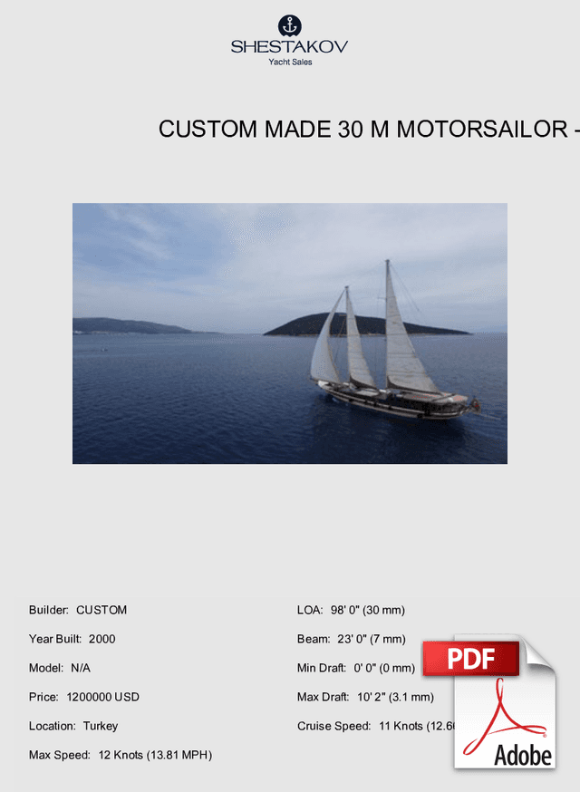 CUSTOM MADE 30 M MOTORSAILOR - N/A - 2000