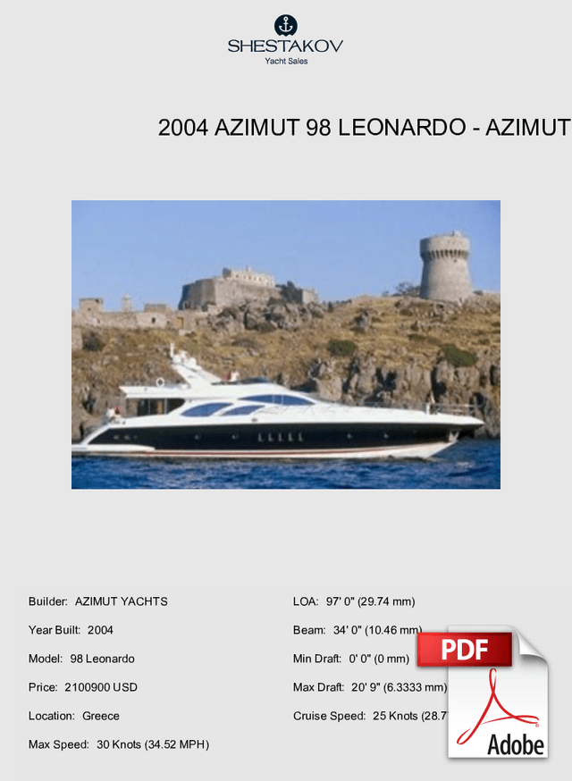 2004 Azimut 98 Leonardo - 98 Leonardo - 2004