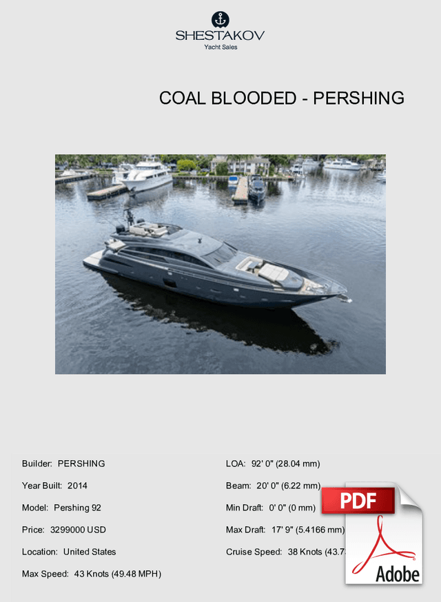 COAL BLOODED - Pershing 92 - 2014