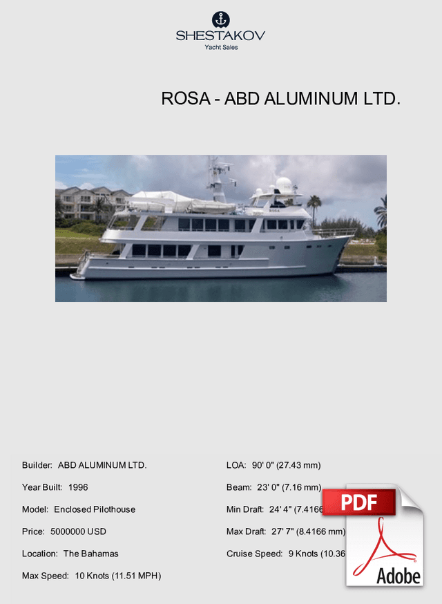 ROSA - Enclosed Pilothouse - 1996