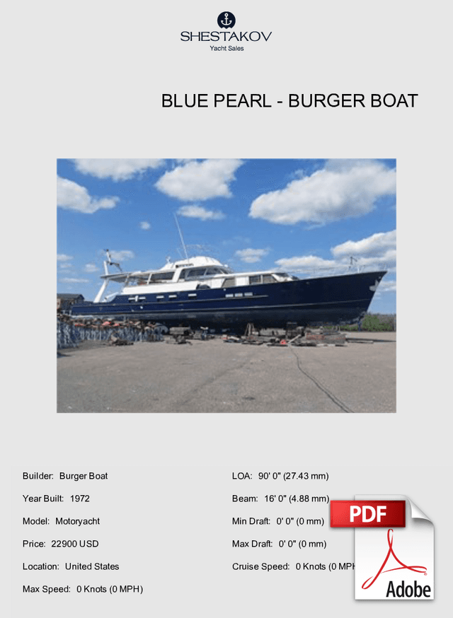 Blue Pearl - Motoryacht - 1972