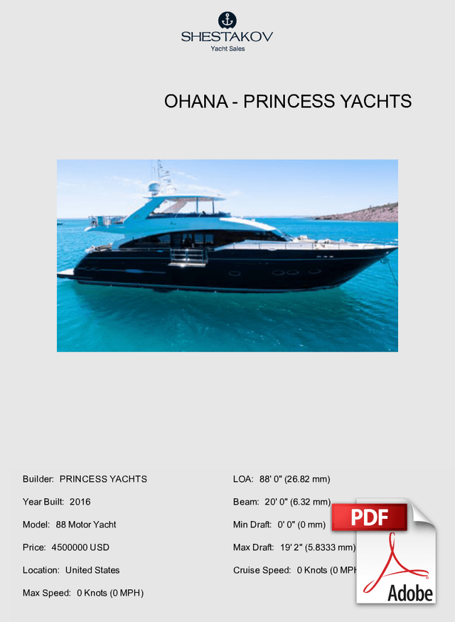 OHANA - 88 Motor Yacht - 2016