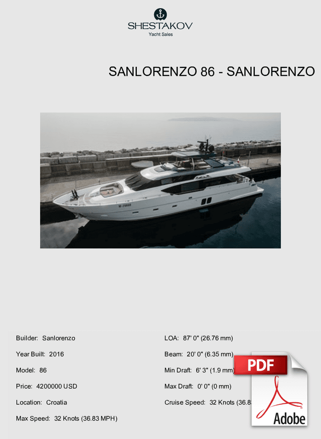 Sanlorenzo 86 - 86 - 2016