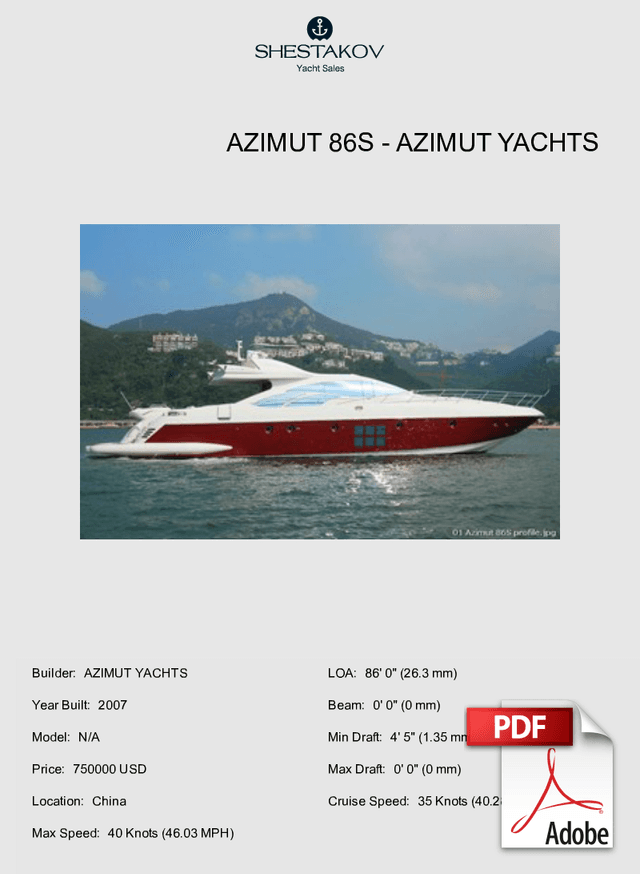 Azimut 86S - N/A - 2007