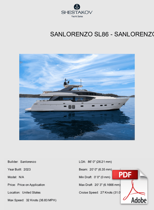 SANLORENZO SL86 - N/A - 2023