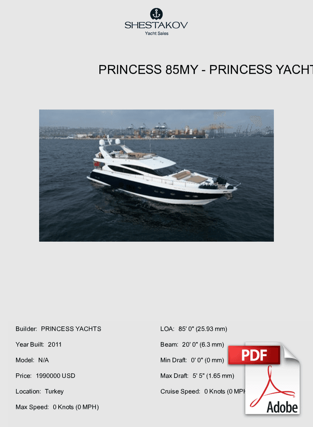 Princess 85MY - N/A - 2011