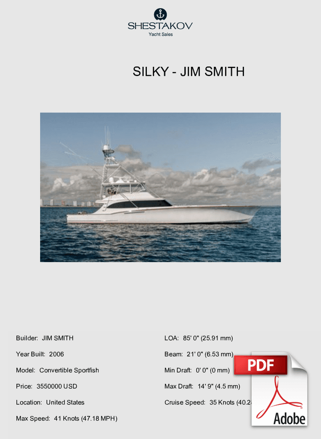 Silky - Convertible Sportfish - 2006