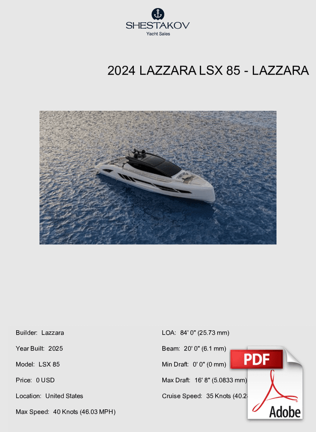 2024 Lazzara LSX 85 - LSX 85 - 2026