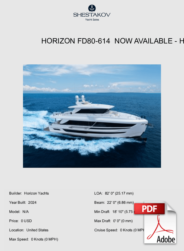 Horizon FD80-614  NOW AVAILABLE - N/A - 2024