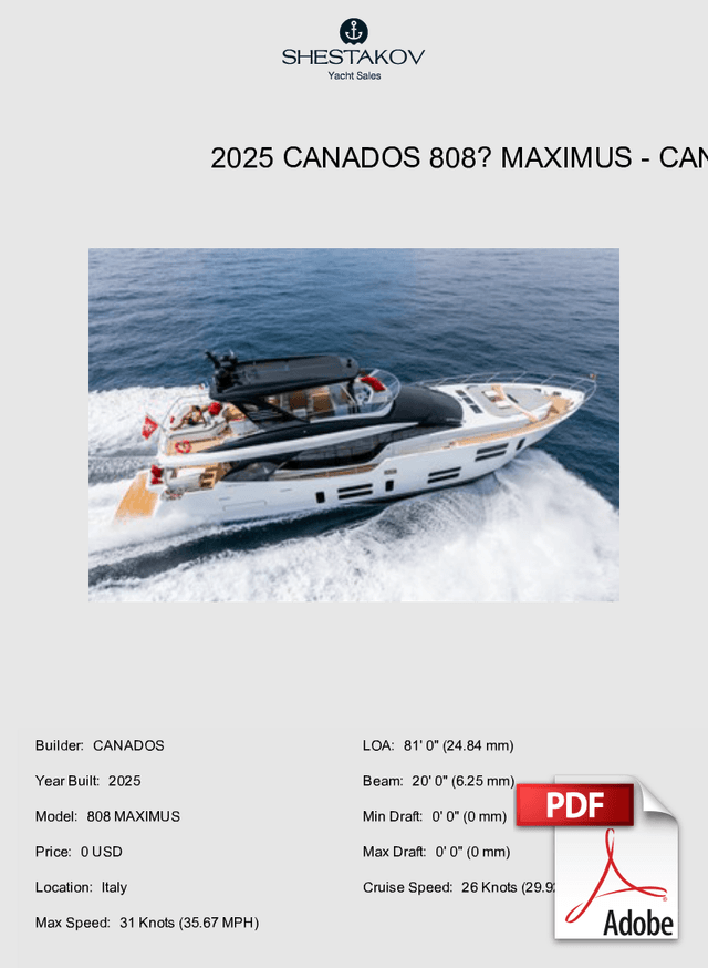 2025 CANADOS 808’ MAXIMUS - 808 MAXIMUS - 2025