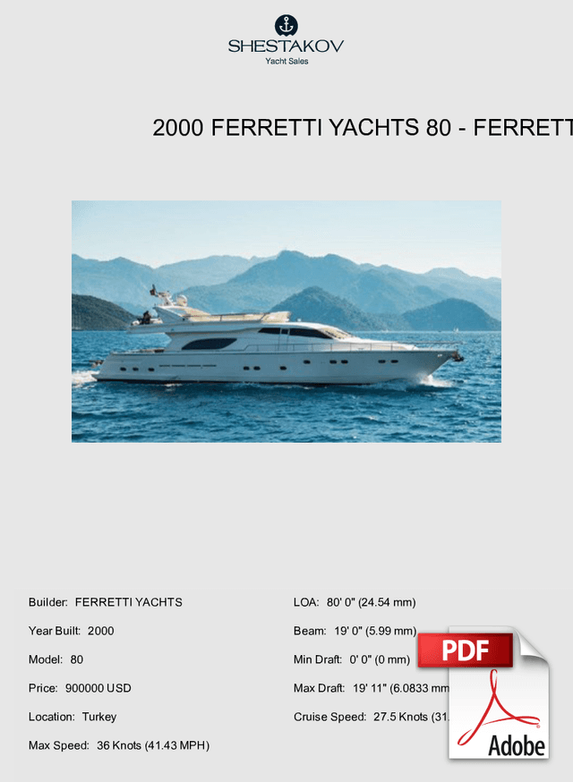 2000 Ferretti Yachts 80 - 80 - 2000