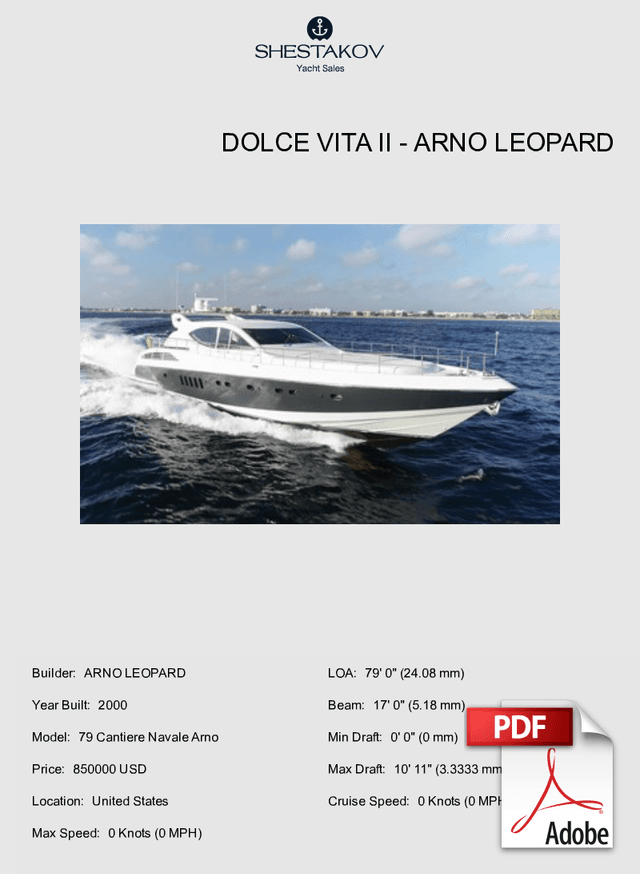 DOLCE VITA II - 79 Cantiere Navale Arno - 2000