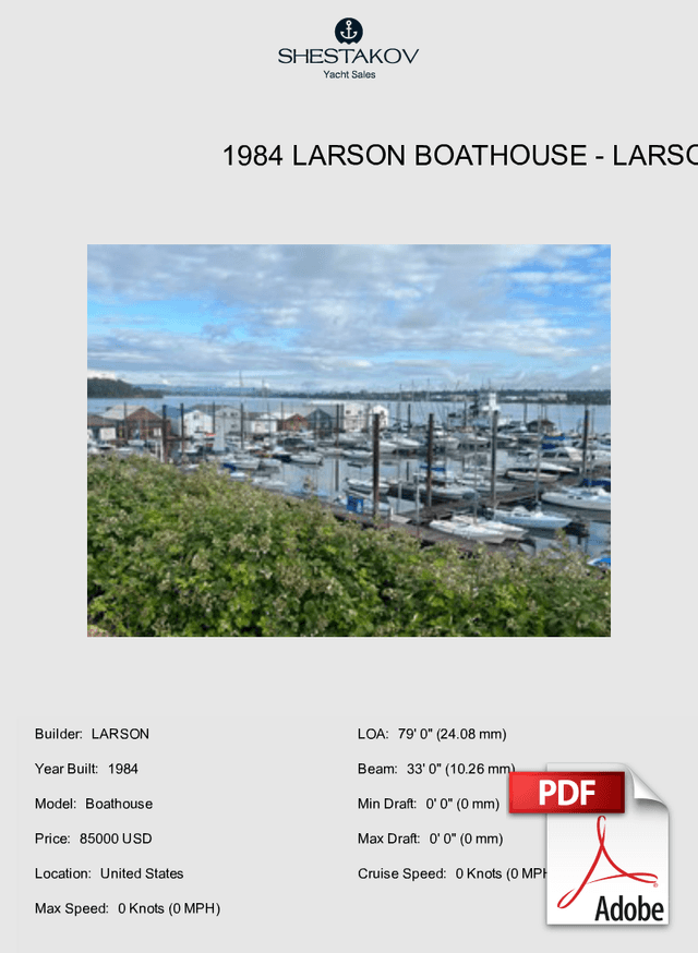 1984 Larson Boathouse - Boathouse - 1984