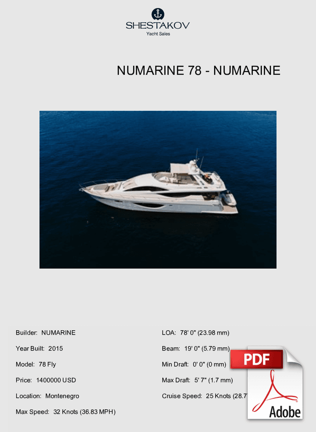 NUMARINE 78 - 78 Fly - 2015