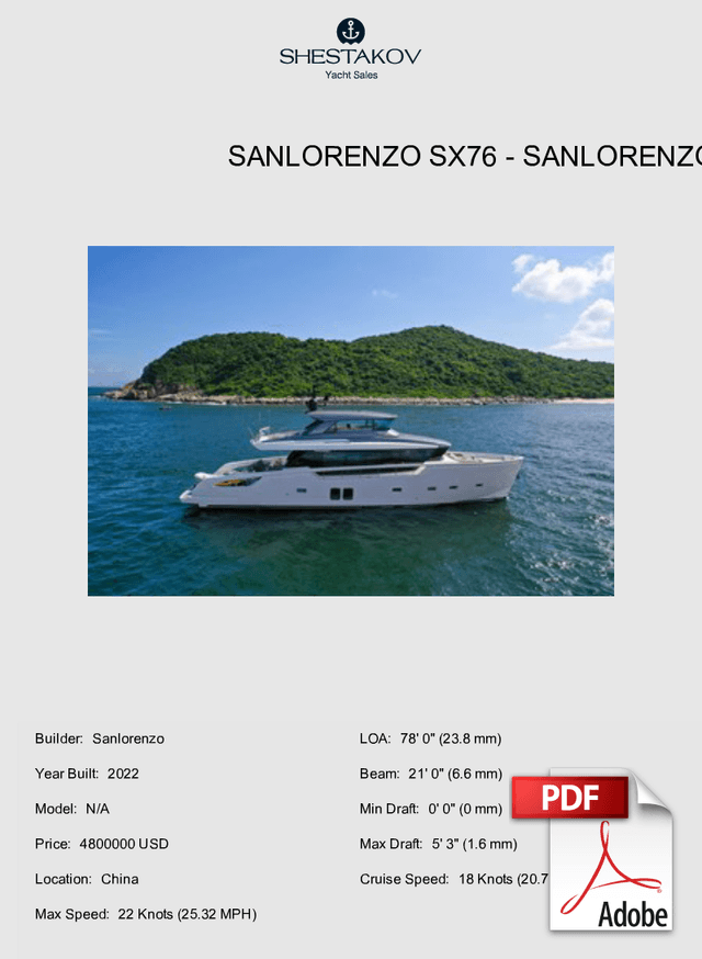 Sanlorenzo SX76 - N/A - 2022