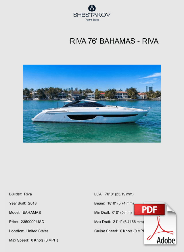 Riva 76' Bahamas - BAHAMAS - 2018