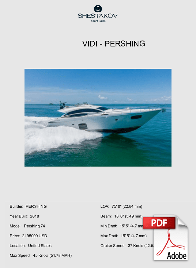 VIDI - Pershing 74 - 2018