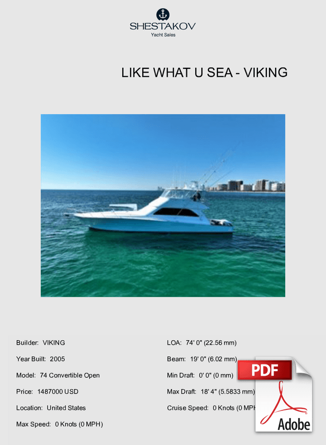 Like What U Sea - 74 Convertible Open - 2005