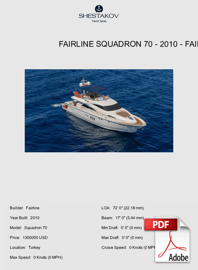 Fairline Squadron 70 - 2010 - Squadron 70 - 2010