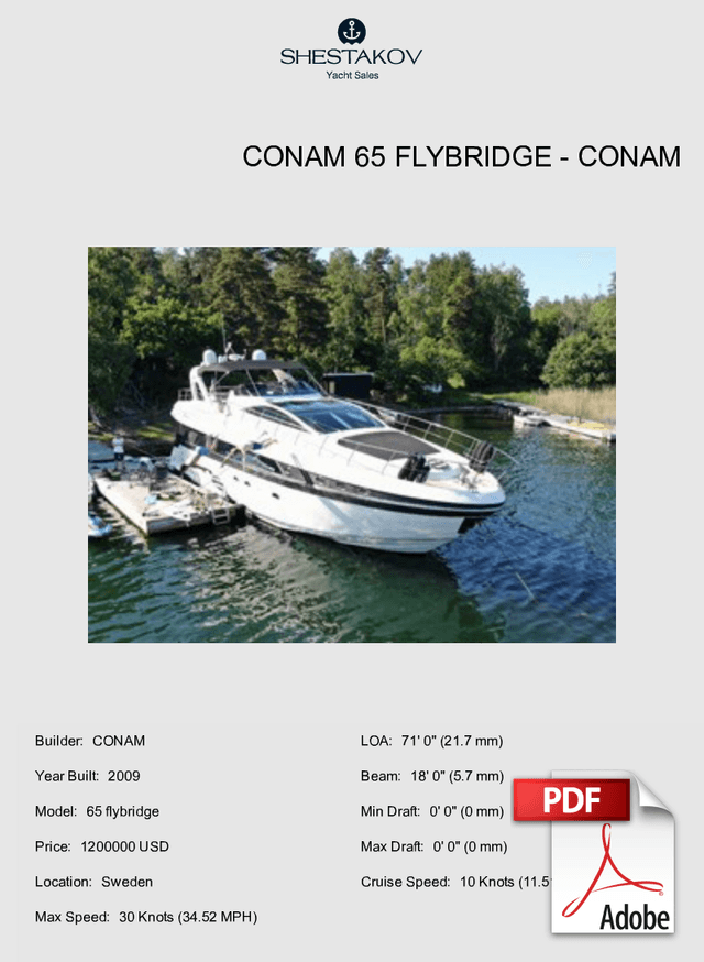 Conam 65 flybridge - 65 flybridge - 2009