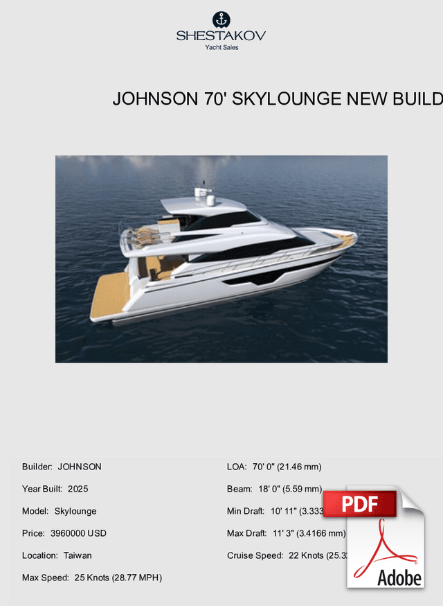 Johnson 70' Skylounge New Build - Skylounge - 2025