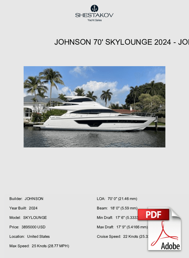 JOHNSON 70' SKYLOUNGE 2024 - SKYLOUNGE - 2024