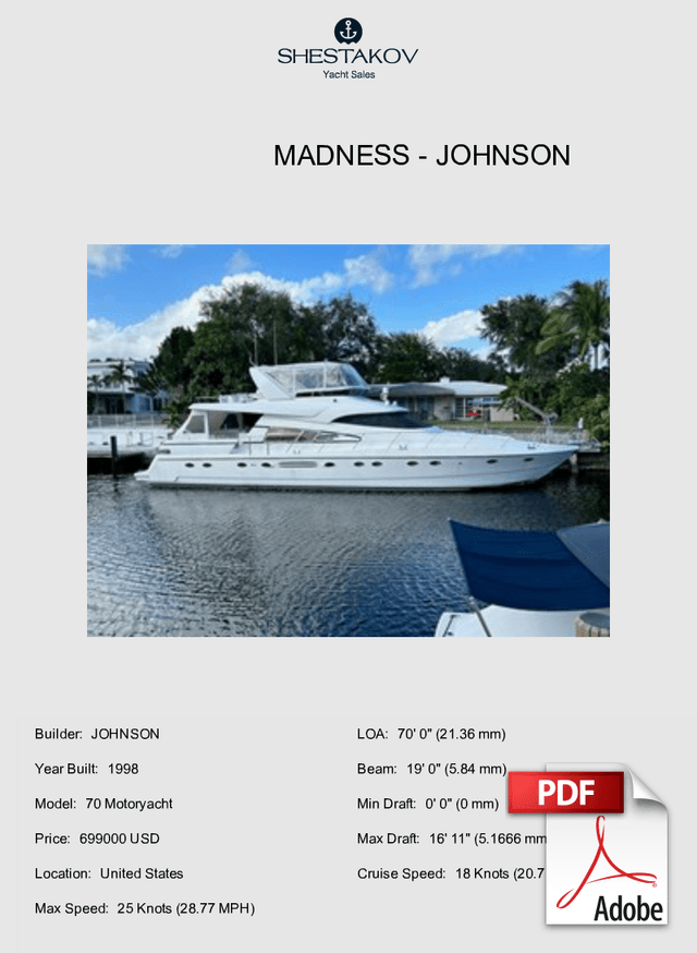 Madness - 70 Motoryacht - 1999