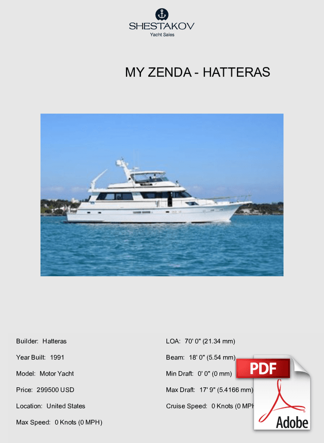 My Zenda - Motor Yacht - 1991