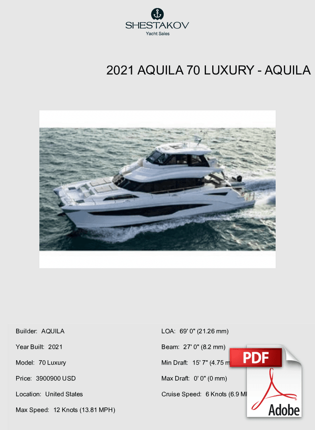 2021 AQUILA 70 LUXURY - 70 Luxury - 2021