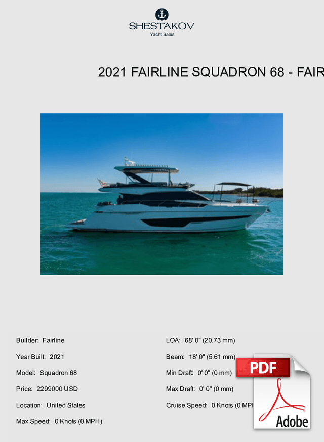 2021 Fairline Squadron 68 - Squadron 68 - 2021