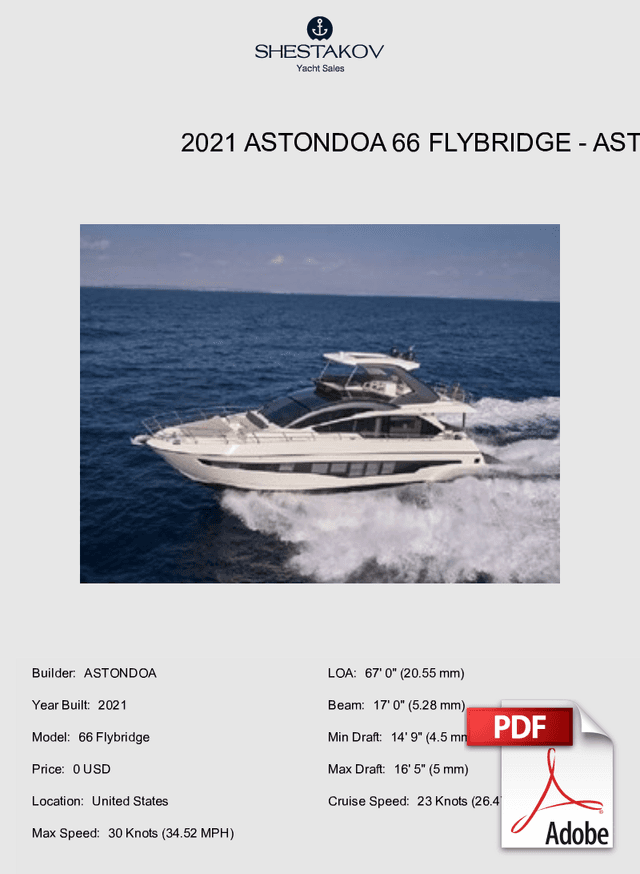 2021 Astondoa 66 Flybridge - 66 Flybridge - 2021