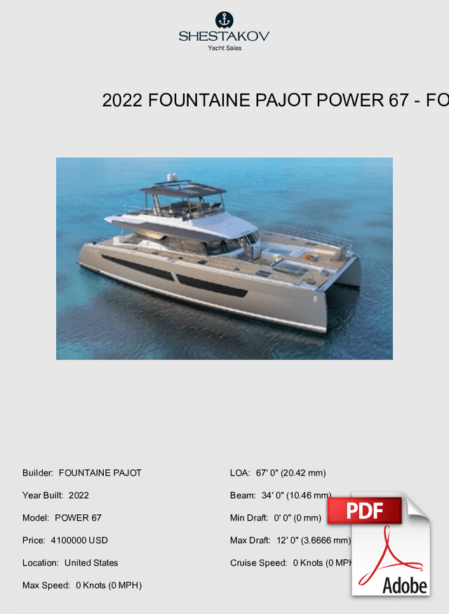 2022 FOUNTAINE PAJOT POWER 67 - POWER 67 - 2022