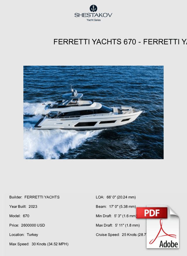 FERRETTI YACHTS 670 - 670 - 2023