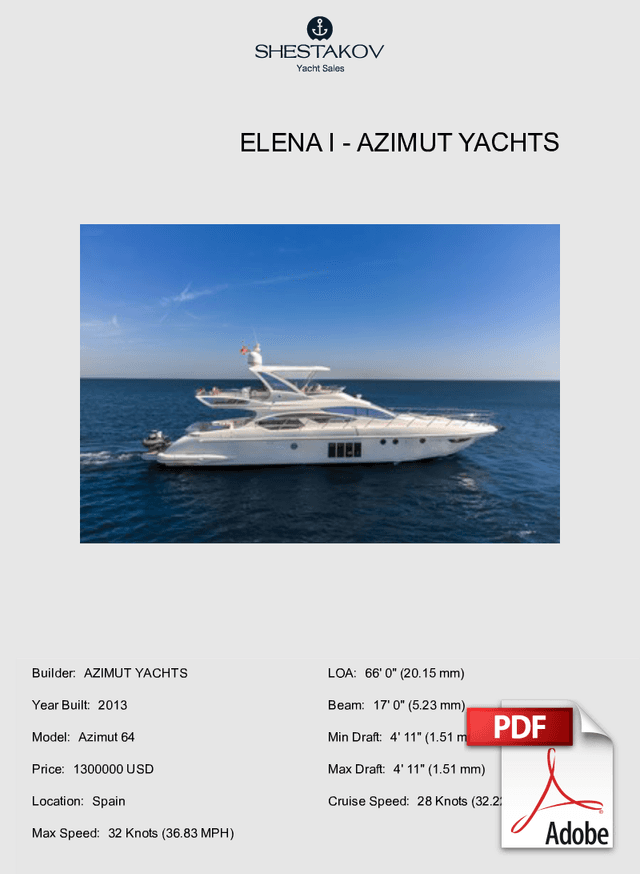 ELENA I - Azimut 64 - 2013