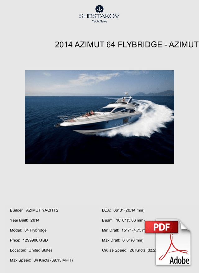 2014 Azimut 64 Flybridge - 64 Flybridge - 2014