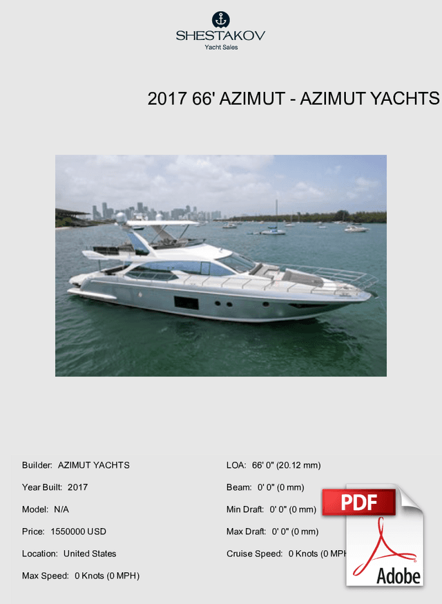 2017 66' AZIMUT - N/A - 2017