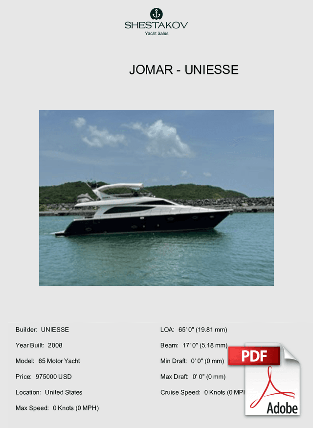 Jomar - 65 Motor Yacht - 2008