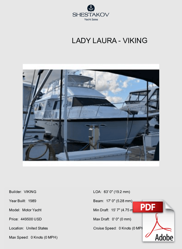 Lady Laura - Motor Yacht - 1989