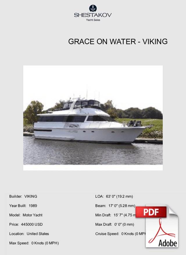 Grace on Water - Motor Yacht - 1989