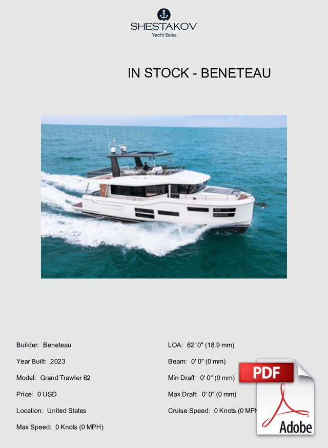 IN STOCK - Grand Trawler 62 - 2023