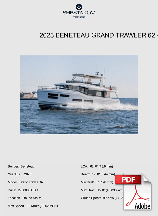 2023 Beneteau Grand Trawler 62 - Grand Trawler 62 - 2023